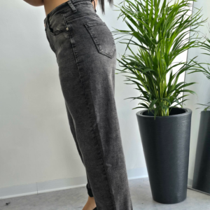 DENIM MOMS STYLE ΕΛΑΣΤΙΚΟ ΣΕ ΧΡΩΜΑ ΜΑΥΡΟ