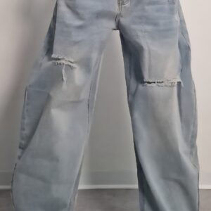 DENIM BAGGY FIT RIPPED ELASTIC